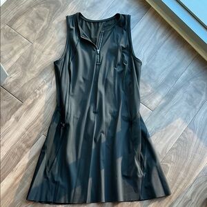 Athleta Black Sleeveless A-Line Mini Dress